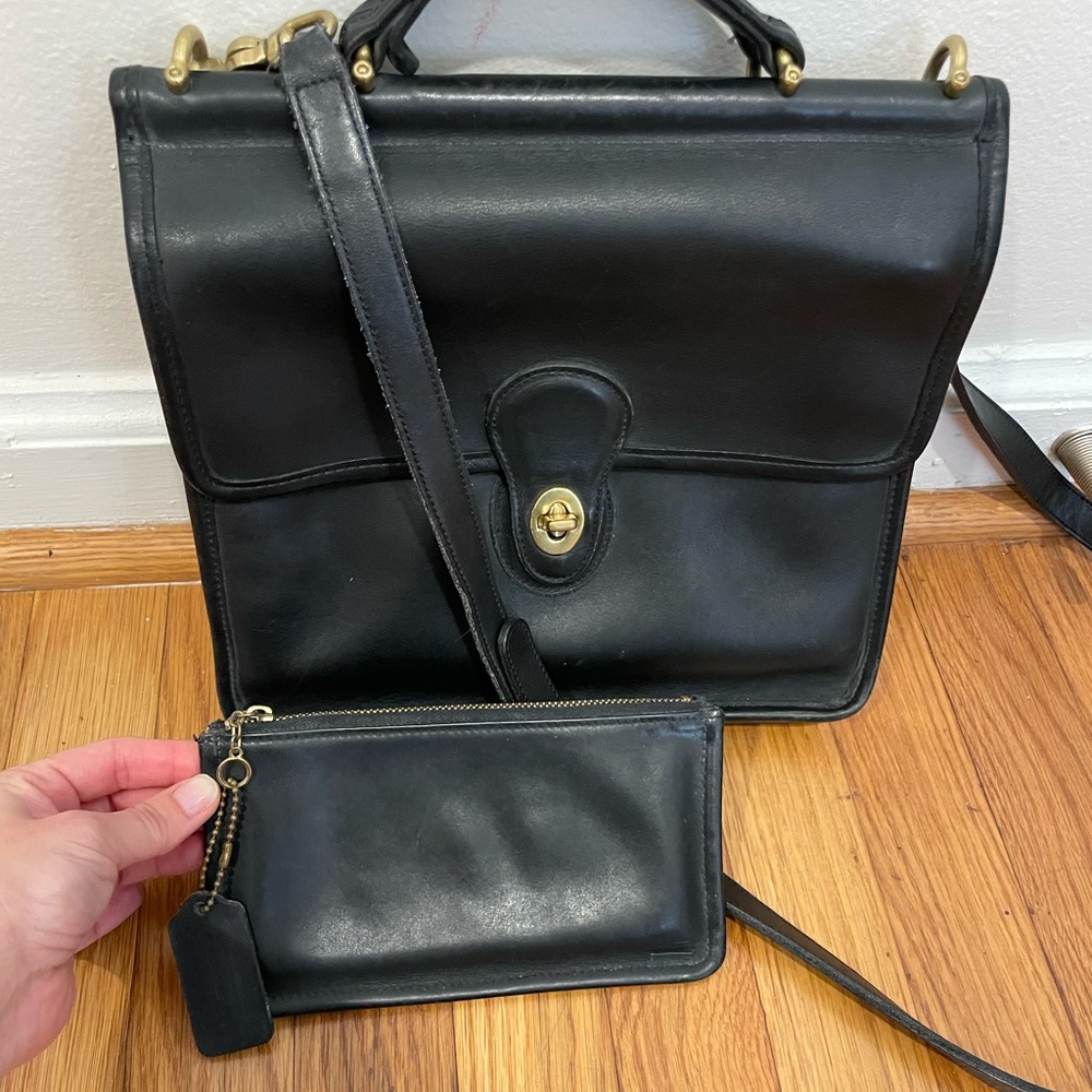 Vintage Coach Court Bag with Makeup Bag